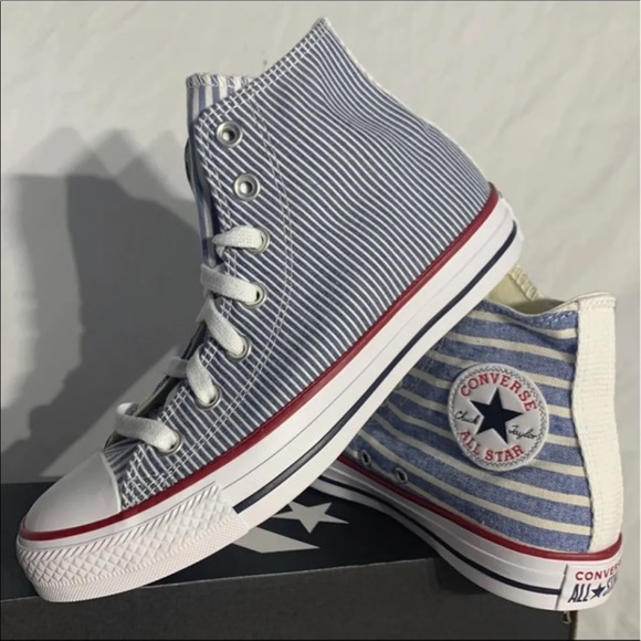 Converse CTAS HI Vintage Stripes Shoes New With Box Womans 7 , 9 , 9.5 - Picture 5 of 6